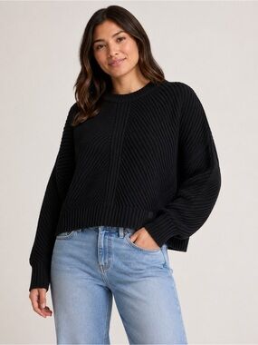 lululemon Heavy Cotton Boxy Knit Sweater Black L/XL